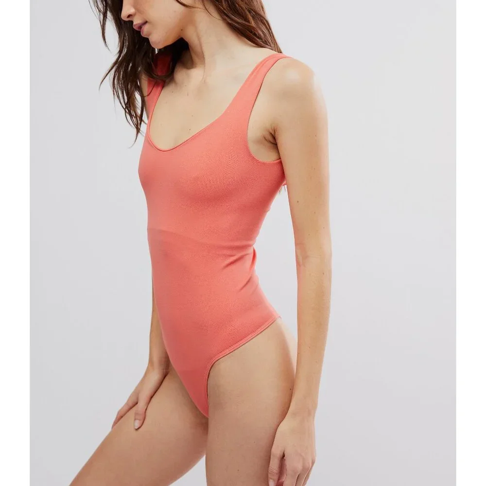 🎉LAST CHANCE🎉 FREE PEOPLE Clean Lines Bodysuit / Emberglow - Picture 2 of 7